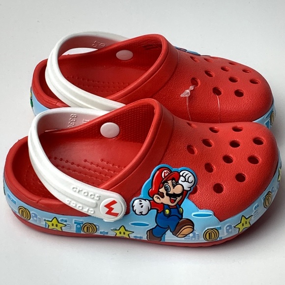 mario crocs size 12